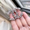 Chanel Crystal Starfall CC Silver Brooch
