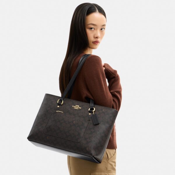 Coach Coffee Black Station Tote