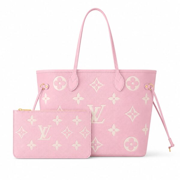 Louis Vuitton Empreinte MM Pink Embossed Neverfull Bag (With Box)