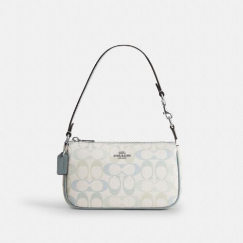 Coach Nolita 19 Silver Chalk Blue Shoulder Bag (With Box)