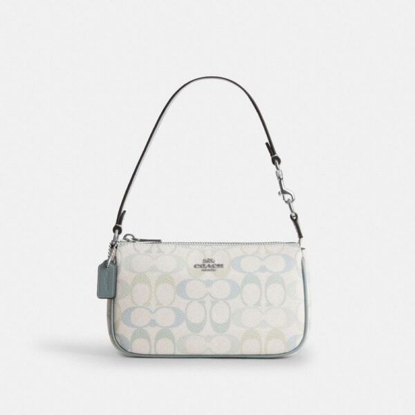 Coach Nolita 19 Silver Chalk Blue Shoulder Bag (With Box)