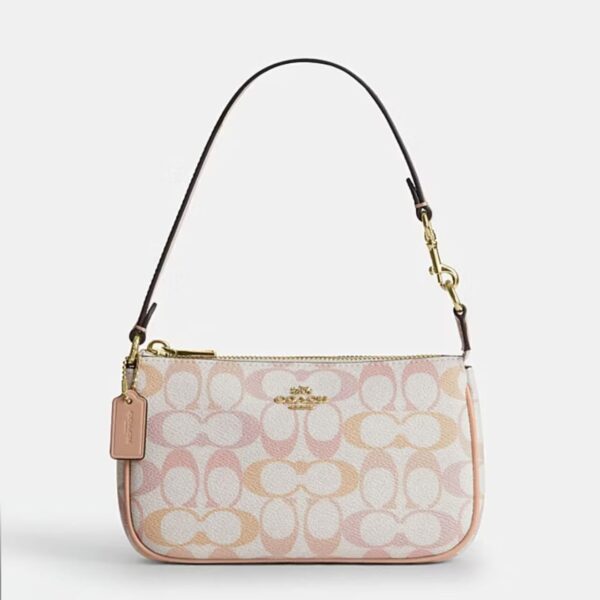 Coach Nolita 19 Pink Signature Shoulder Bag (With Box)