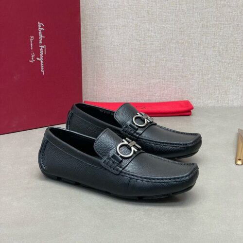 Salvation Ferragamo Gancini Black Mocassin
