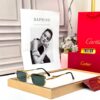 Cartier Tiger Blue Rectangular Men’s Sunglass