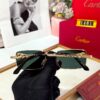 Cartier Tiger Blue Rectangular Men’s Sunglass