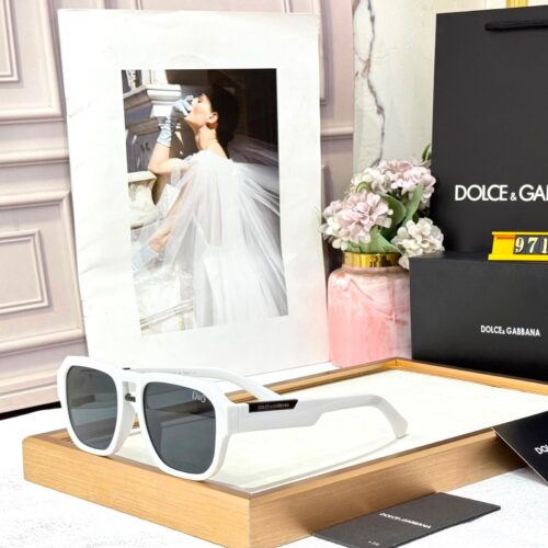 Dolce & Gabbana White Men’s Wayfarer Sunglass