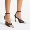 Jimmy Choo Faiz 100 Black Lace Pump