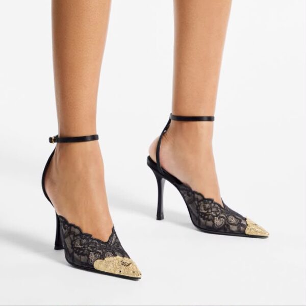 Jimmy Choo Faiz 100 Black Lace Pump