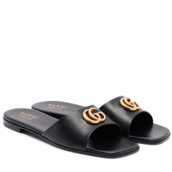 Gucci Double G Black Flat