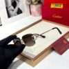 Cartier Brown Rimless Rectangular Men’s Sunglass