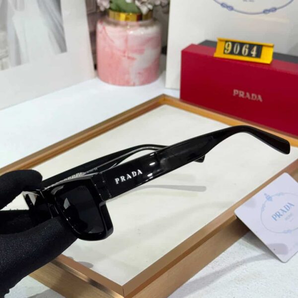 Prada Full Black Rectangular Men’s Sunglass