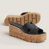 Hermes Eze 30 Black Sandal
