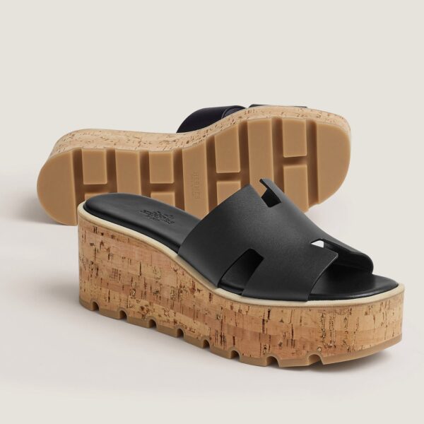 Hermes Eze 30 Black Sandal