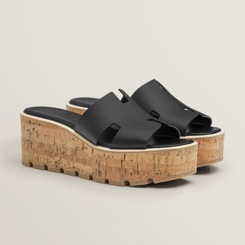 Hermes Eze 30 Black Sandal