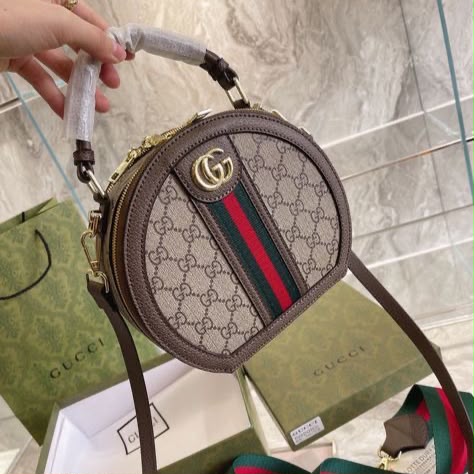 Gucci Ophidia Round Vanity Bag (With Box)
