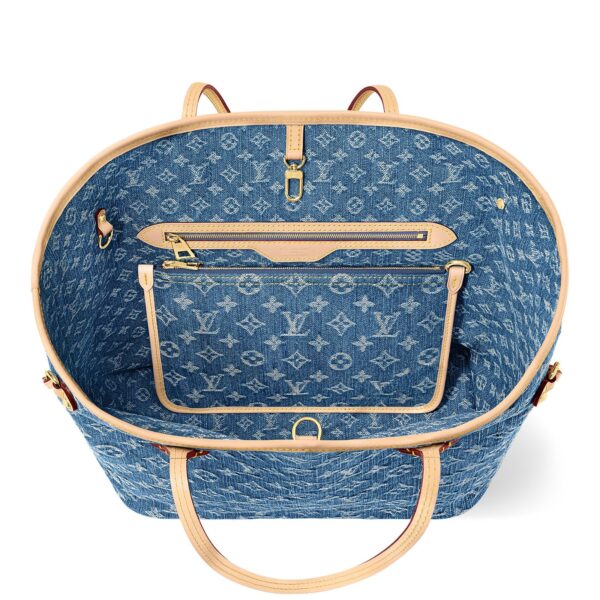 Louis Vuitton Denim MM Neverfull Bag (With Double Box)