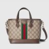 Gucci GG Ophidia Brown Small Tote Bag (With Box)