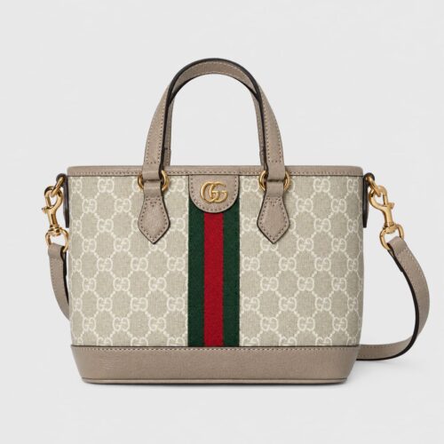 Gucci GG Ophidia Grey Small Tote Bag (With Box)