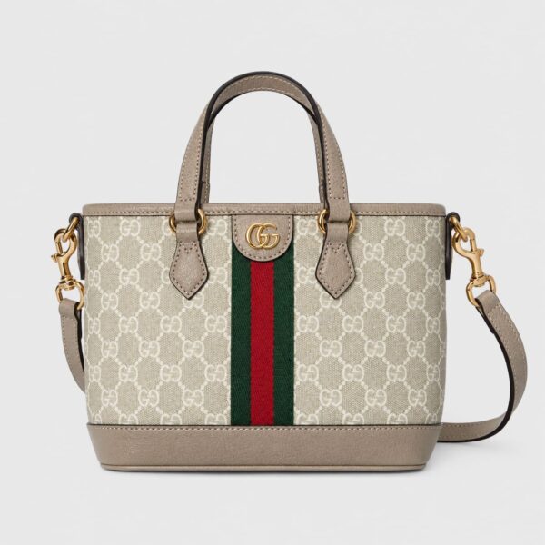 Gucci GG Ophidia Grey Small Tote Bag (With Box)