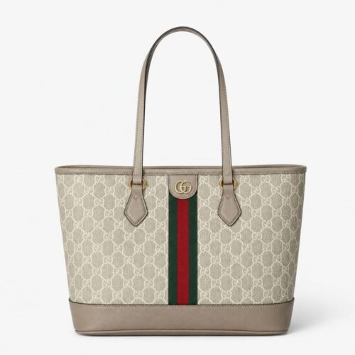 Gucci GG Ophidia Grey Medium Tote Bag (With Box)