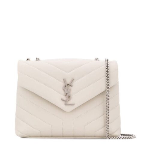 Ysl Lou Lou Medium White Sling Bag (With Box)