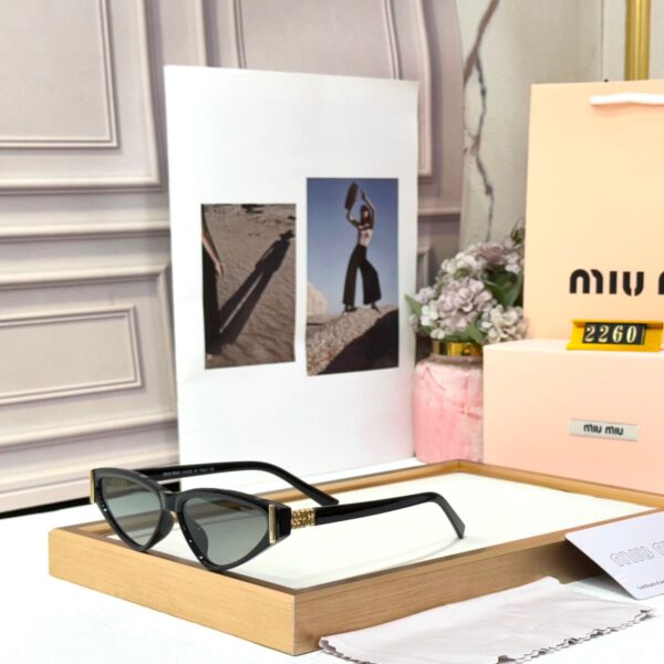 Miu Miu Black Gray Cat Eye Women’s Sunglass