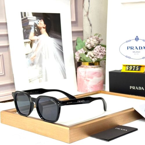 Prada Black Square Frame Men’s Acetate Sunglass