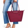 Longchamp Le Pliage Medium Wine Tote