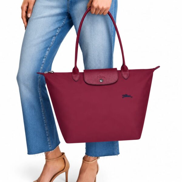 Longchamp Le Pliage Medium Wine Tote