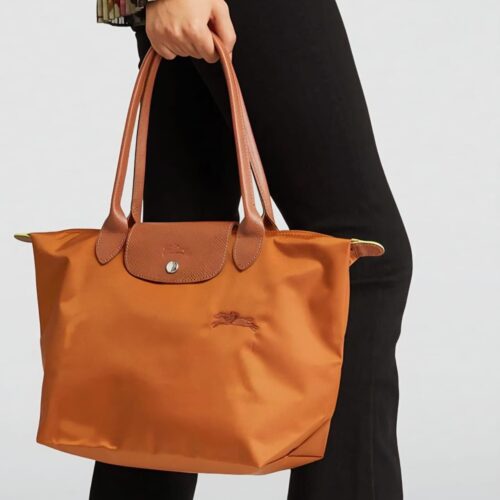 Longchamp Le Pliage Medium Orange Tote