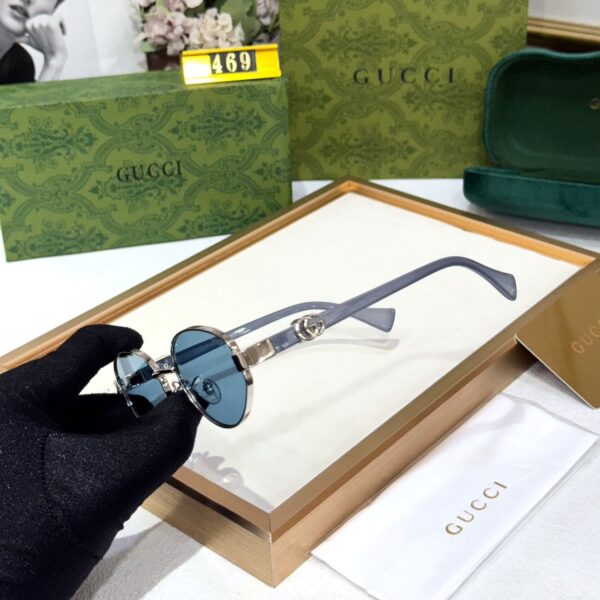 Gucci Oval Light Blue Tint Women’s Sunglass