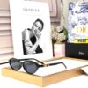 Dior Full Black Gold Oval Women’s Sunglass