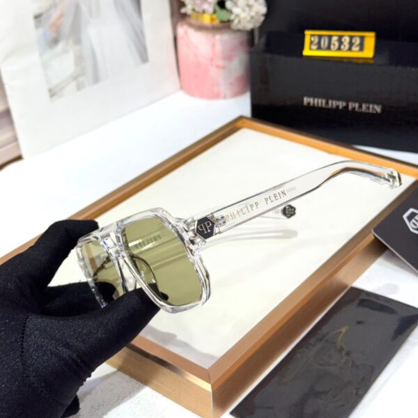 Philipp Plein Transparent Green Over Sized Men’s Sunglass