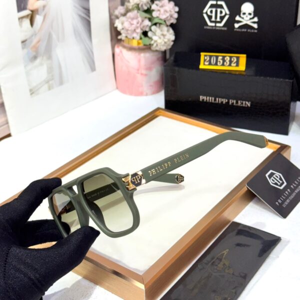 Philipp Plein Matte Green Over Sized Men’s Sunglass