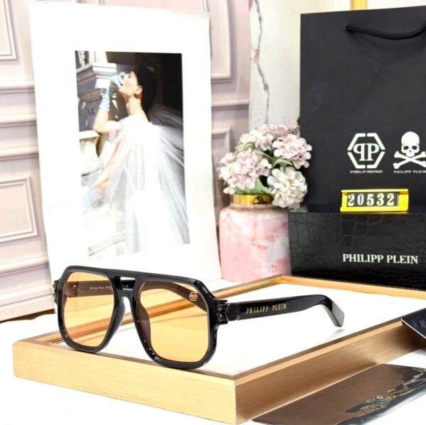 Philipp Plein Transparent Red Over Sized Men’s Sunglass