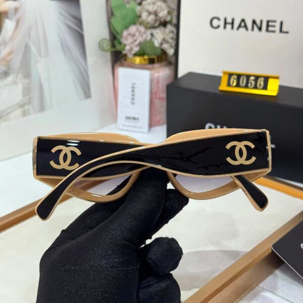 Chanel Sung Cat Eye Black Cream Women’s Sunglass