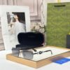 Gucci Reverse GG Pearl Gun Meral Rectangular Women’s Sunglass