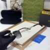 Gucci Reverse GG Pearl Silver Rectangular Women’s Sunglass