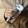 Gucci GG Iphone 17 Pro Max Back Case With Holding Strap (With Box)