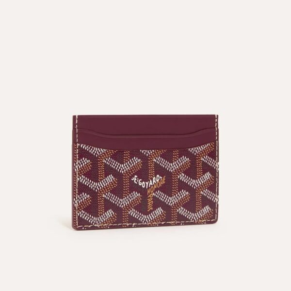 Goyard Saint Sulpice Burgundy Color Card Holder Wallet (With Box)