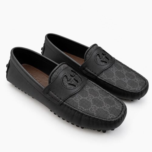 Gucci Interlocking GG Black Mocassin