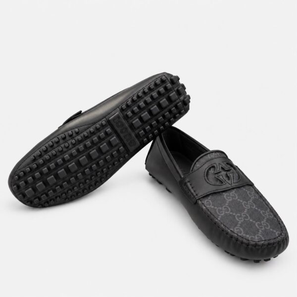 Gucci Interlocking GG Black Mocassin