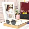 Gucci Oversized Cat Eye Black Womens Sunglass
