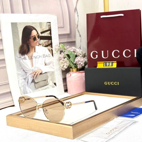 Gucci Oversized Cat Eye Brown Womens Sunglass