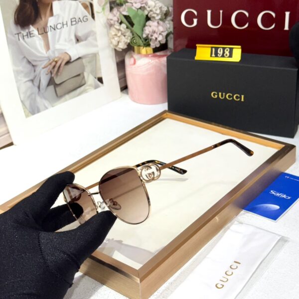 Gucci Oversized Cat Eye Brown Shade Womens Sunglass