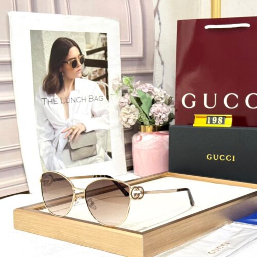 Gucci Oversized Cat Eye Brown Shade Womens Sunglass