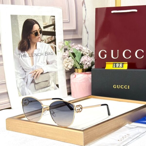 Gucci Oversized Cat Eye Black Shade Womens Sunglass