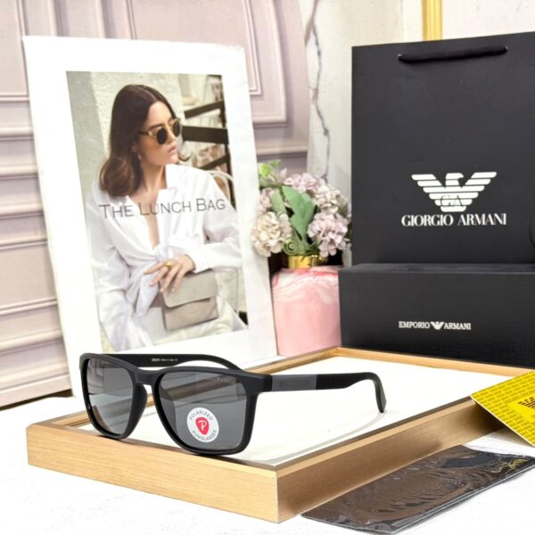 Armani Gray Black Aviator Men’s Sunglass