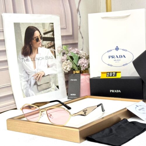 Prada Pink Rectangular Women’s Sunglass