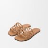 Loewe Petal Anagram Brown Slide